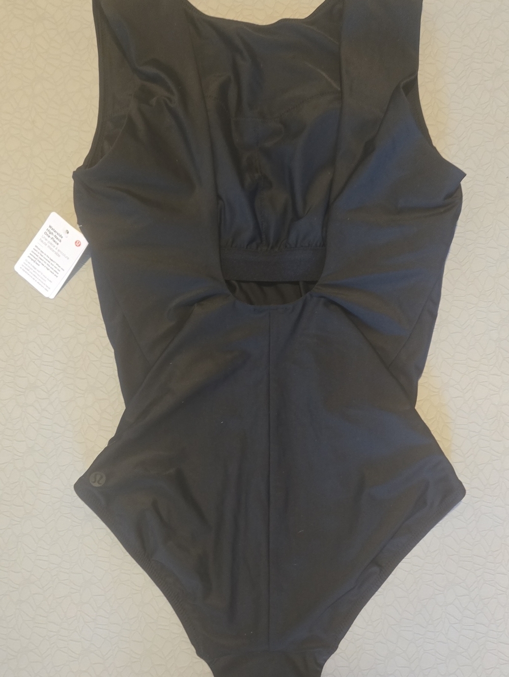 NWT LuluLemon Women's Black High-Neck One-Piece Swimsuit Size 6 - Picture 2 of 7